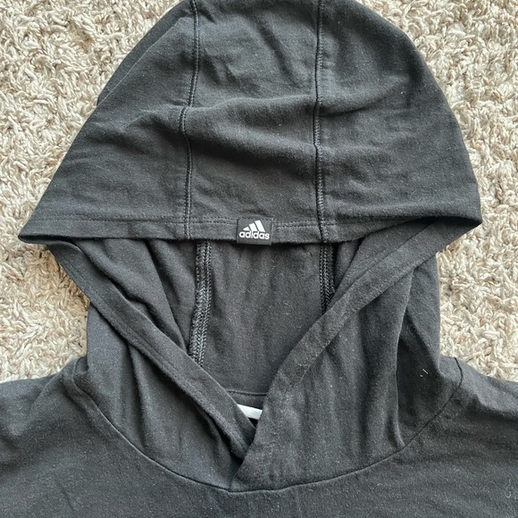 Size M Adidas Black Hoodie with Blue Graphic - Picture 2 of 6
